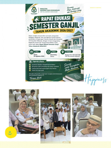 Samakan Persepsi dan Perkuat Layanan Akademik, FDK UIN Alauddin Gelar Rapat Edukasi Semester Ganjil TA 2026/2027